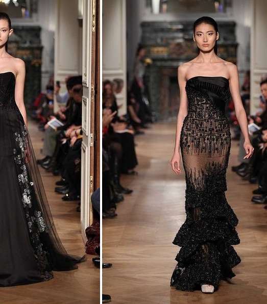 صور موديل فستان اسود طويل | موديلات فساتين سوداء طويلة