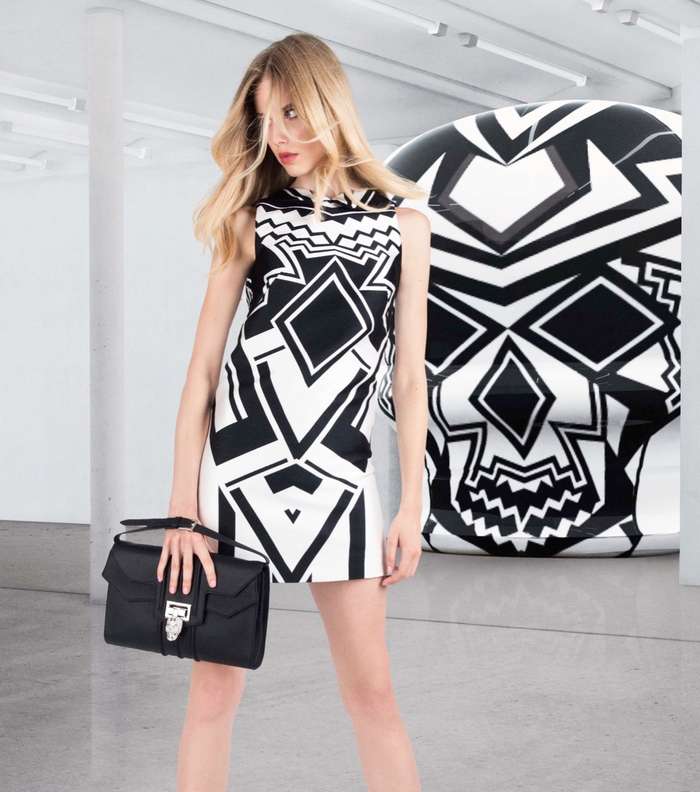 موضة الفستان المطبع بالاشكال الهندسية من مجموعة فيليب بلاين Resort 2016