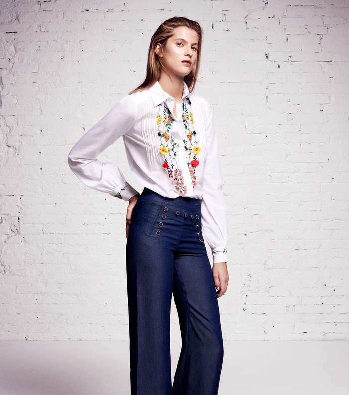 موضة سروال الجينز الواسع من مجموعة Blumarine Resort 2016