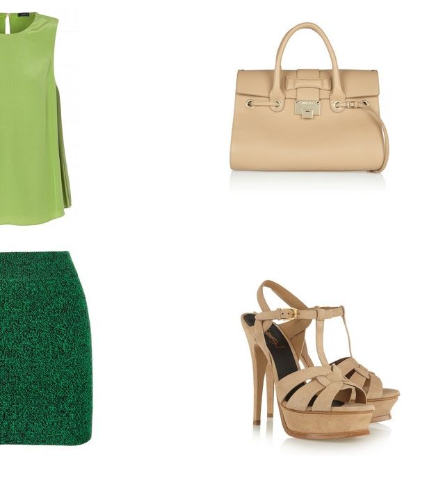 ارتدي اللون الأخضر في ربيع 2013 مع موضة النيود