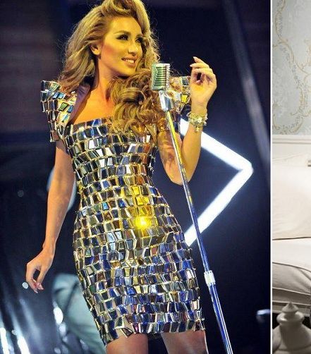 مايا دياب تعتمد موضة الـ Metallic والـ Sequin