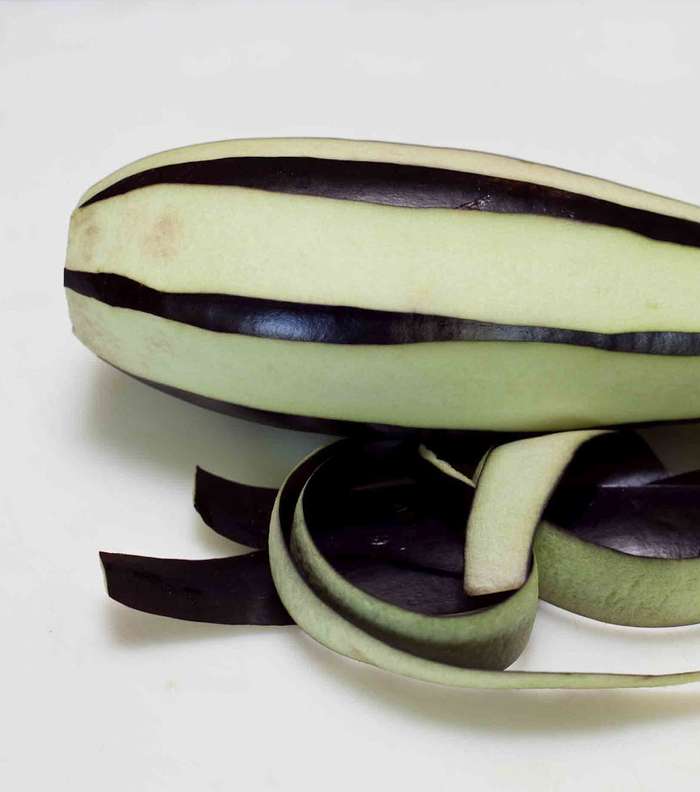 الخطوة الرابعة: قشور الباذنجان