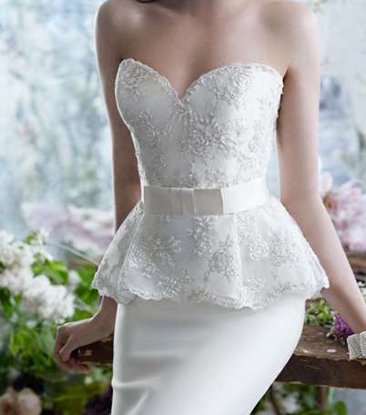 الـ Peplum في فساتين زفاف 2013