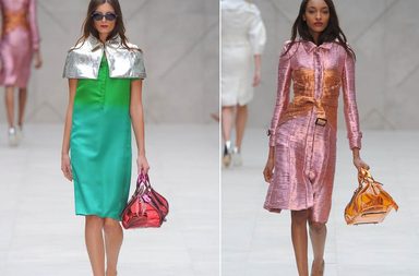 موضة الميتاليك في مجموعة Burberry لربيع 2013
