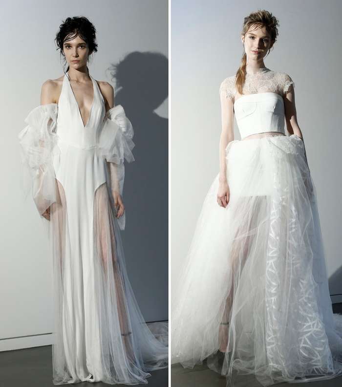 الأقمشة الشفافة عنوان بارز في مجموعة فيرا وانغ لربيع 2016