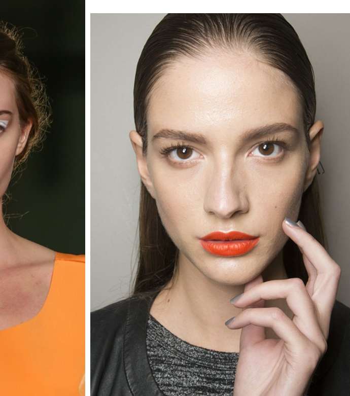 شفاه النيون مع John Galliano و الظلال الهندسية Maison Martin Margiela 