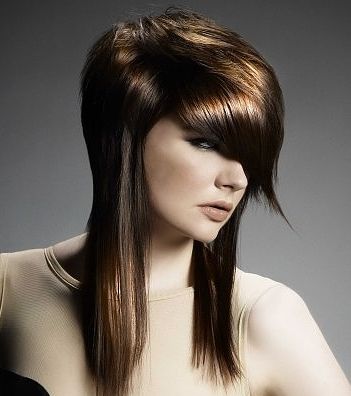 صور اجمل قصات شعر مدرج طويل 2014