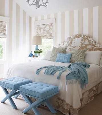 الأزرق والبيج للهدوء والاسترخاء