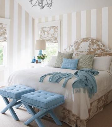 الأزرق والبيج للهدوء والاسترخاء