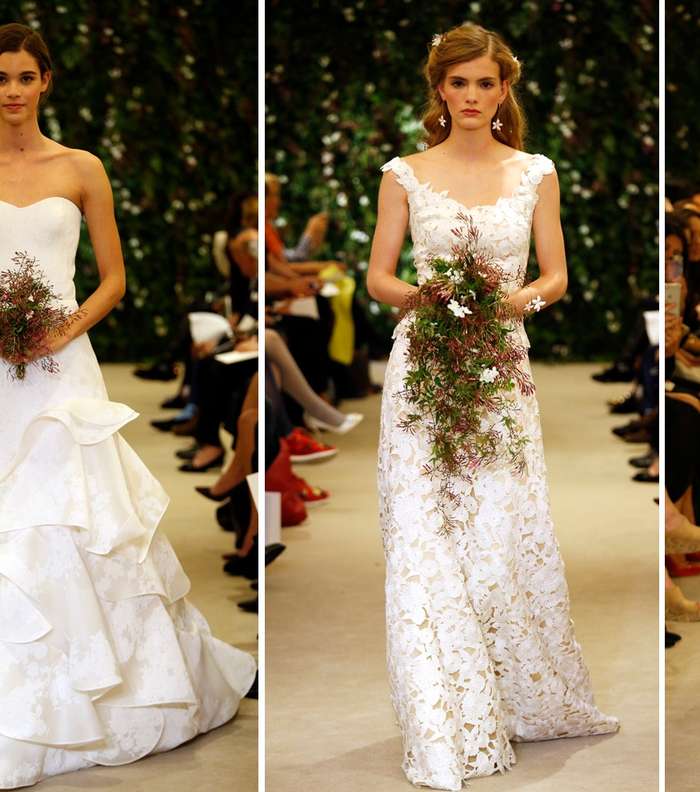 باقة الورود تحضر بثقة في مجموعة فساتين زفاف كارولينا هيريرا