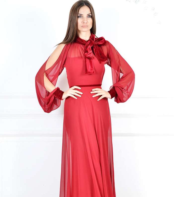 موديلات اروع فساتين ناعمه طويله انستقرام