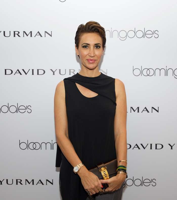 مصممة المجوهرات نادين قانصوه في حفل اطلاق ديفيد يورمان في متجر بلومينغديلز