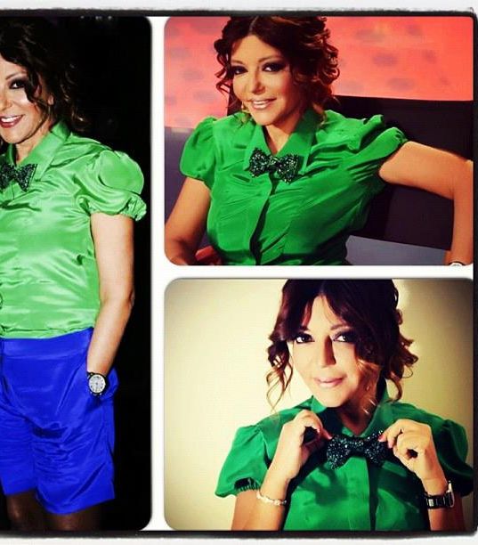 سميرة سعيد تتألق بملابس رامي قاضي في برنامج صوت الحياة