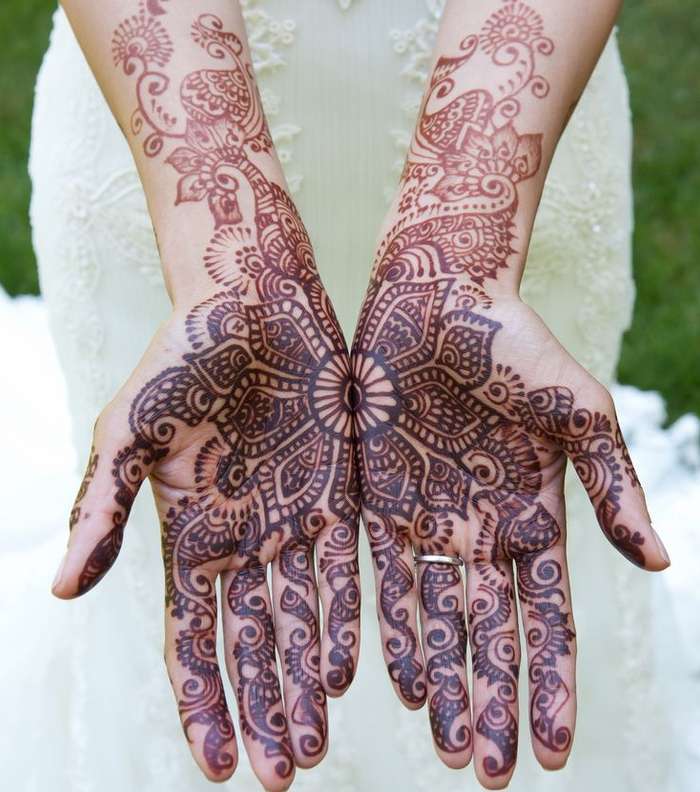 صور اجمل نقوش الحناء للعروس