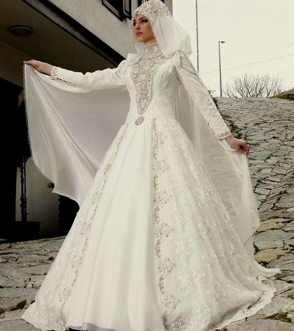 صور اجمل فساتين الزفاف للمحجبات