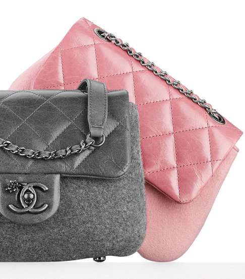 من مجموعة Metiers D'art 2015، اليك حقائب CHANEL CALF AND FELT FLAP BAGS