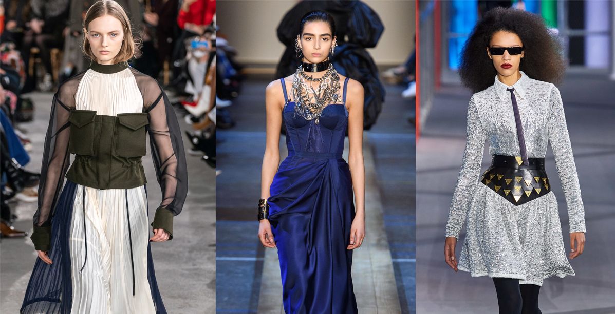 من اليمين إلى اليسار Louis Vuitton ،Alexander McQueen ، Sacai