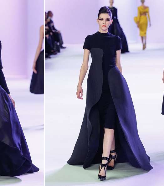 الفساتين القصيرة من الأمام والطويلة من الخلف