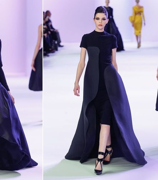 الفساتين القصيرة من الأمام والطويلة من الخلف