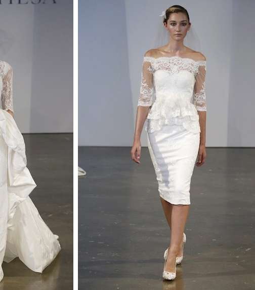 الـ Peplum والقصير من أبرز صيحات عروس Marchesa