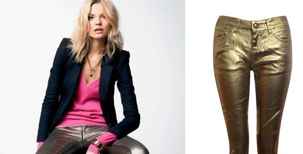 موضة الجينزات الميتاليكيّة في شتاء 2013