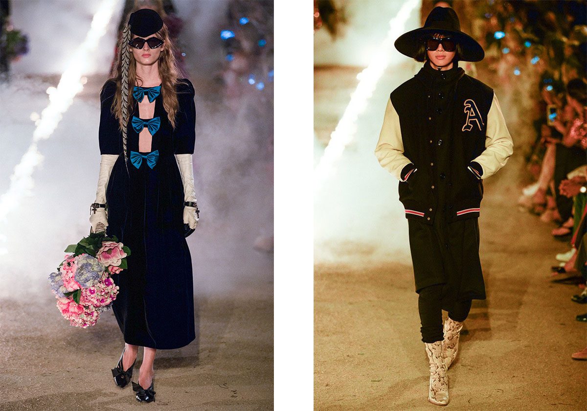 سترة البومبر او الفستان المزين بالعقد من قوتشي