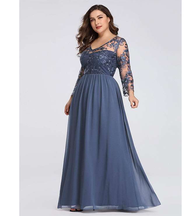 فساتين سهرة طويلة للسمينات