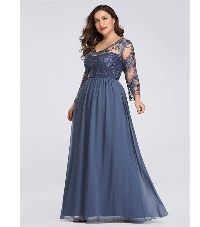 فساتين سهرة طويلة للسمينات