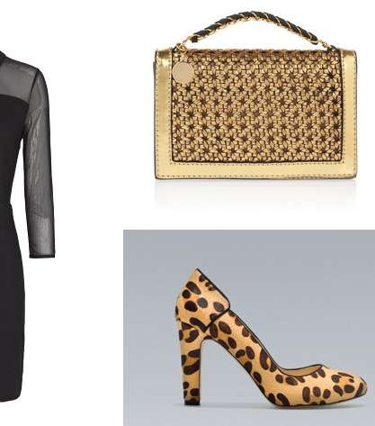 ارتدي الفستان المصنوع من القماش الشفاف مع حذاء بنقشة النمر