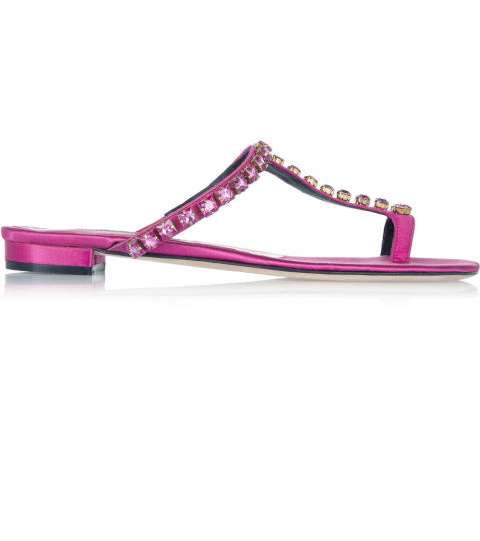 حذاء مزين بالاحجار المرصعة من الامام من اوسكار دي لا رانتا