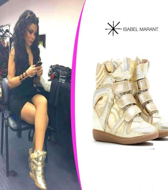 هيفاء وهبي تختار أحذيتها من ماركة Isabel Marant