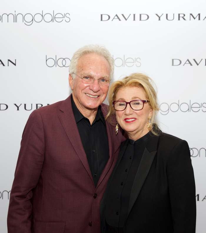 ديفيد وسيبيل يورمان في حفل اطلاق مجوهراته في متجر بلومينغديلز