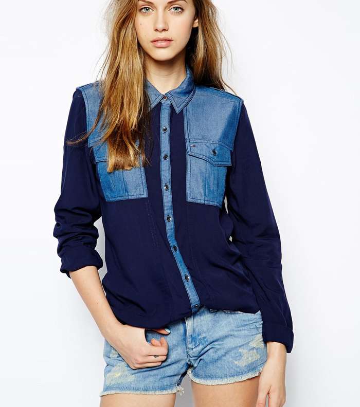 إختاري بلايز الجينز بلونين