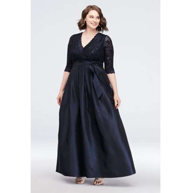 فساتين سهرة طويلة للسمينات