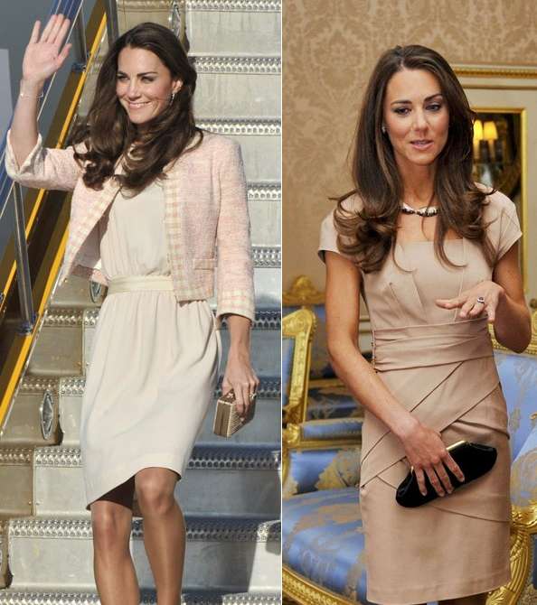 كيت ميدلتون تنتقي فساتينها بموضة النيود وألوان الباستيل
