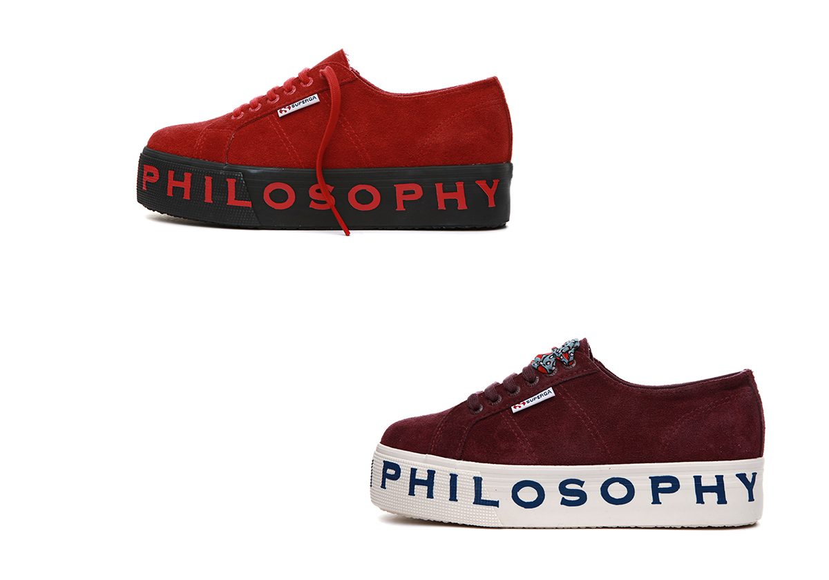 احذية Superga الرياضية بالكعب العالي المسطح