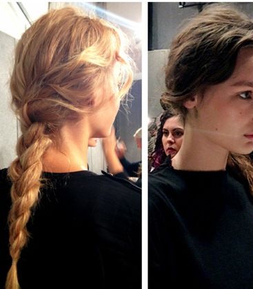 تسريحة الضفيرة مع Alberta Ferretti