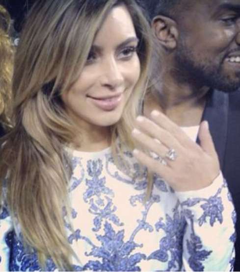 خاتم خطوبة كيم كارداشيان من عيار 15 قيراط