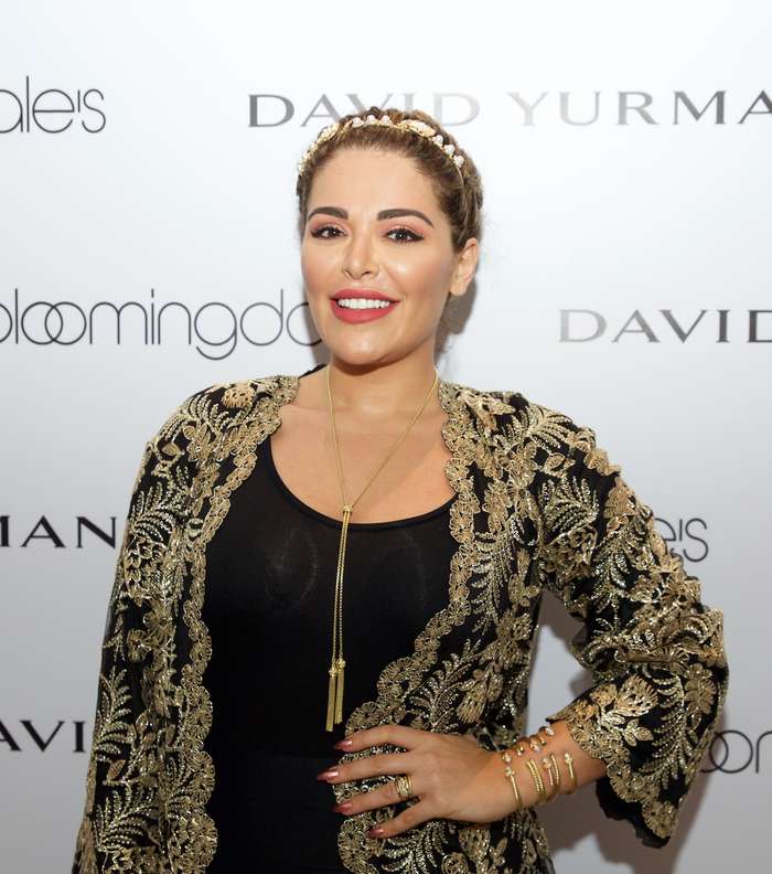 منى قطان في حفل اطلاق مجوهرات ديفيد يورمان في متجر بلومينغديلز