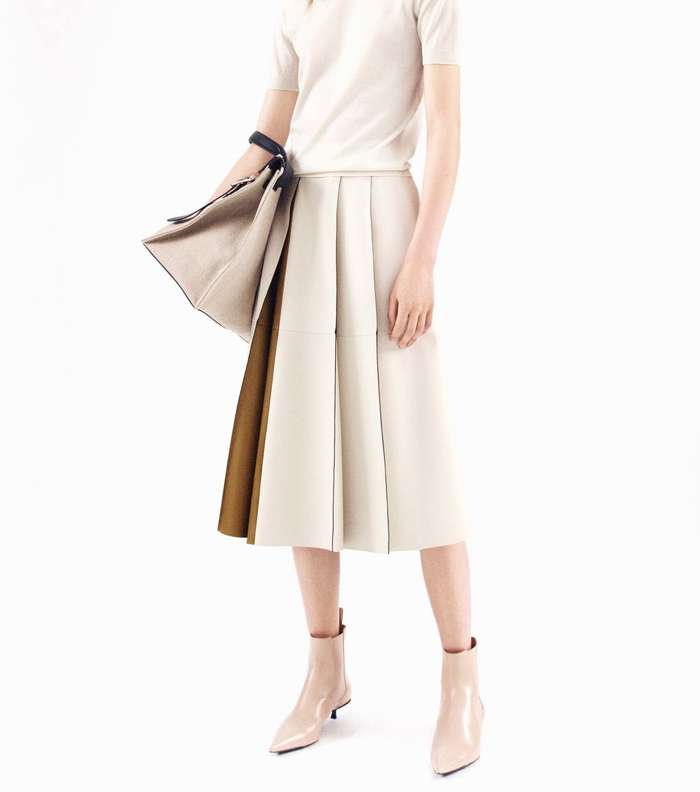 موضة التنورة المثنية Pleats من مجموعة Jil Sander Resort 2017