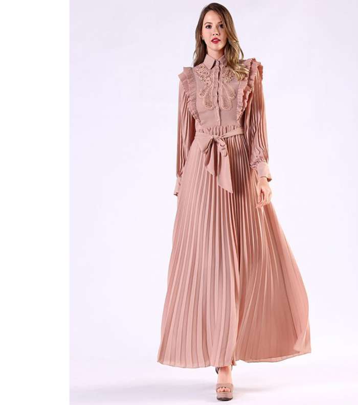 فساتين بليسيه طويلة