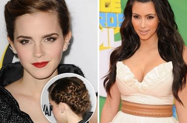 صور اجمل تسريحات شعر النجمات | موديلات ضفاير نجمات هوليود 