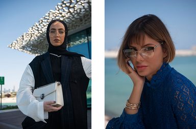 لينا قزيز ولينا الغوطي بنظارات بولغري الرائعة
