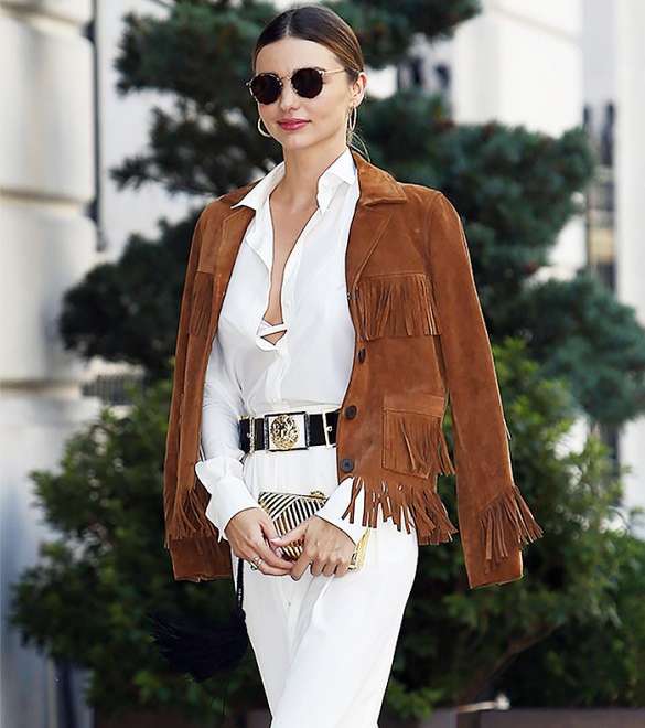 من أجمل صيحات موضة شتاء 2015، سترة الشراريب فارتديها مع السراويل الرسمية