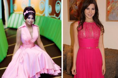 نانسي عجرم وهيفاء وهبة في فساتين زهريّة