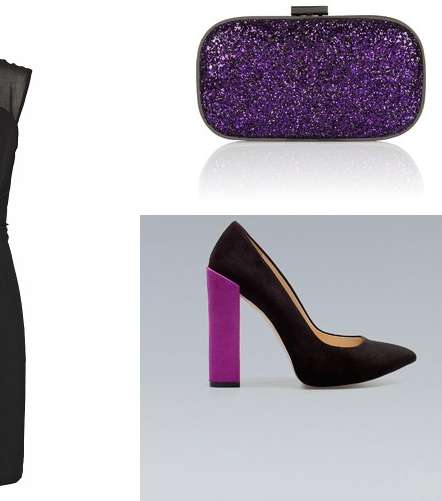 فستان بقماش شفاف مع حذاء بكعب مميّز