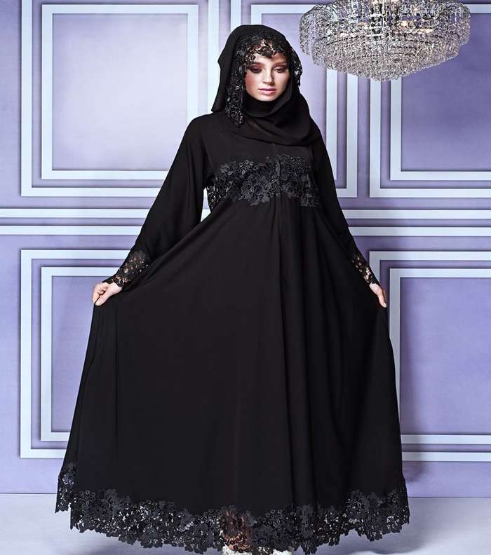 صور اجمل عبايات خليجية سوداء