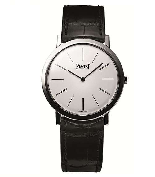 ساعة Altiplano بالجلد الأسود