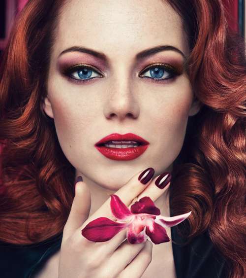 روج إيما ستون العنابي