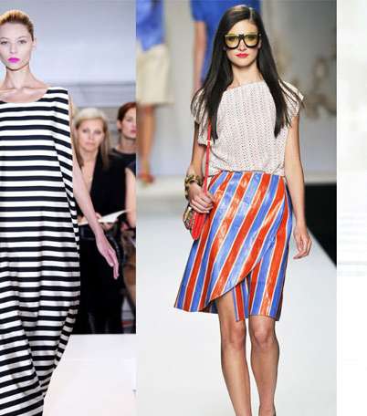 موضة الأقمشة المقلّمة لربيع 2013